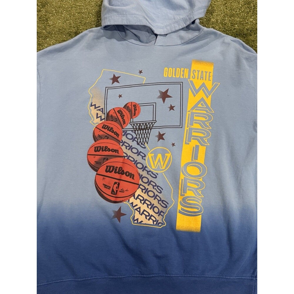 Golden State Warriors Hoodie Mens Large Blue NBA Sweater Sweatshirt Jacket